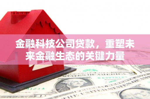 顺德金融科技公司贷款，重塑未来金融生态的关键力量