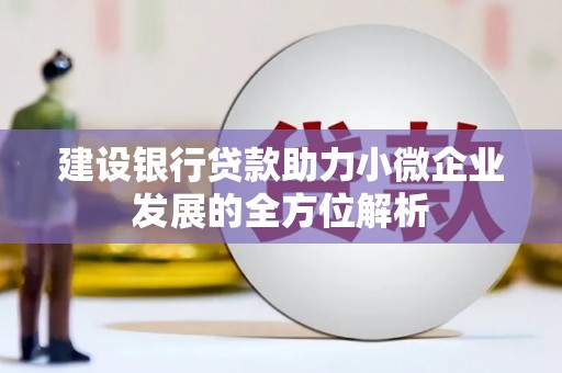 顺德建设银行贷款助力小微企业发展的全方位解析