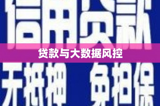 顺德贷款与大数据风控